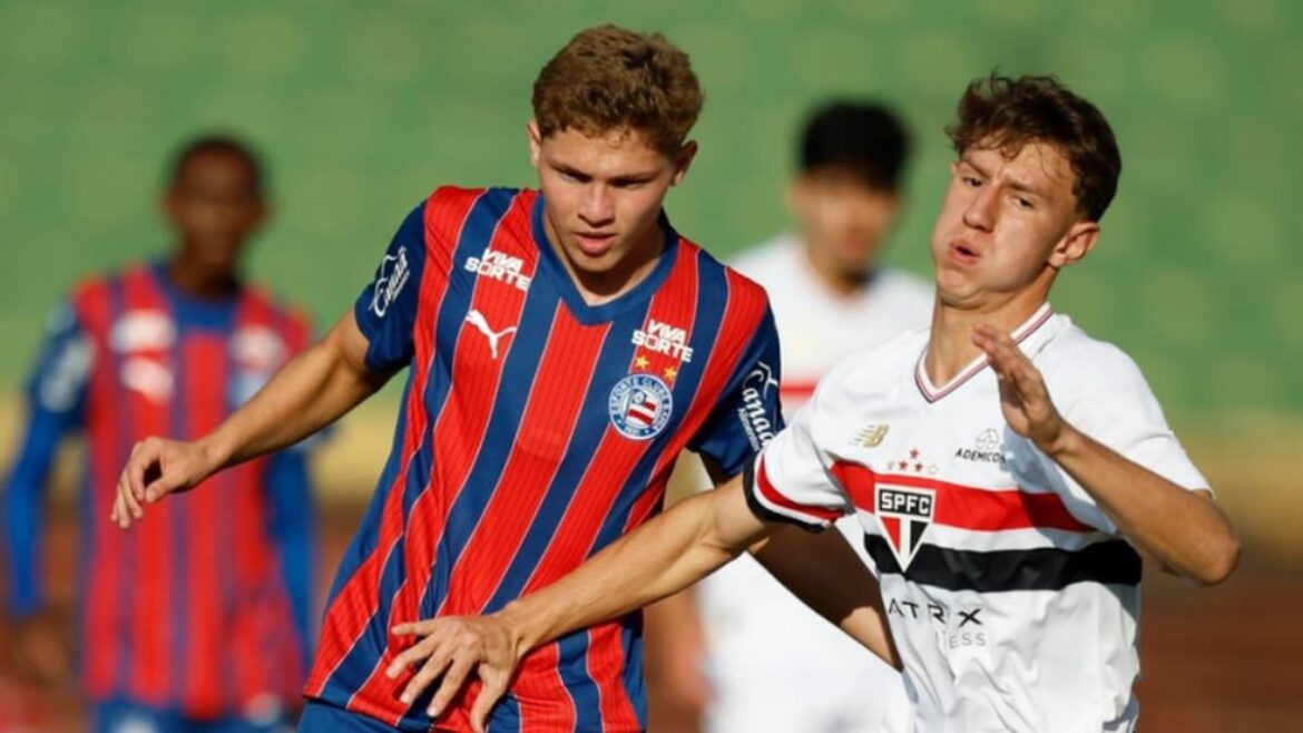 ‘Pivetes’ do Bahia vencem São Paulo e garantem vaga na final da Copa do Brasil sub-17