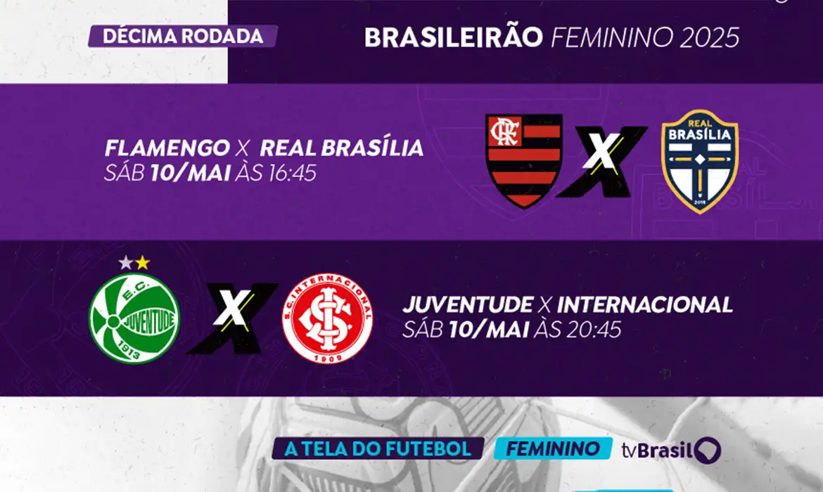 TV Brasil transmite duas partidas do Brasileirão Feminino neste sábado