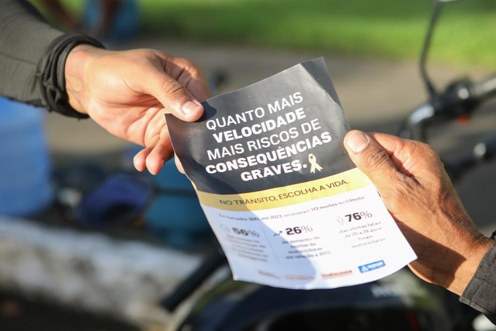 Maio Amarelo: Transalvador promove ação educativa para motociclistas entregadores a partir desta quarta (14)