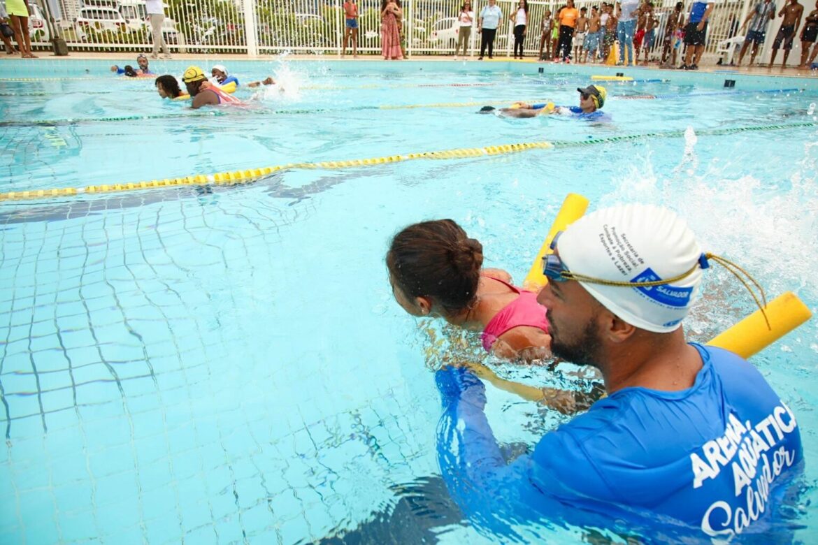 Inscrições para aulas de hidroginástica e natação na Arena Aquática Salvador começam nesta terça (10)