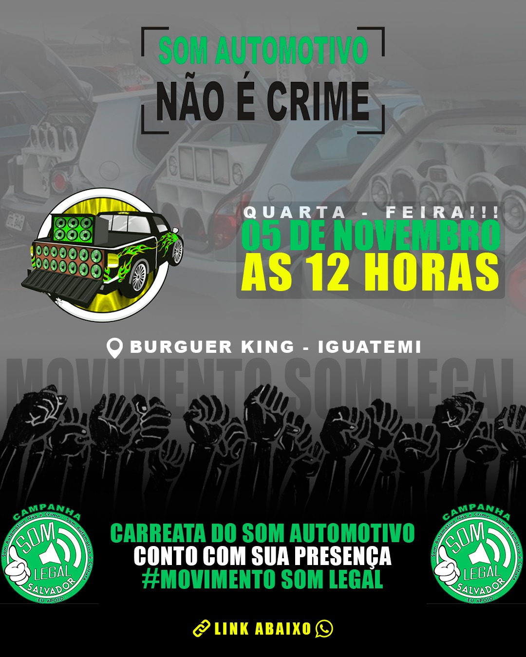 Som automotivo não é crime.